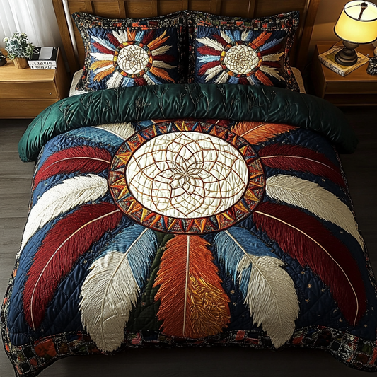 Whispering Threads 3-Piece Quilted Bedding Set NCU0DK4412