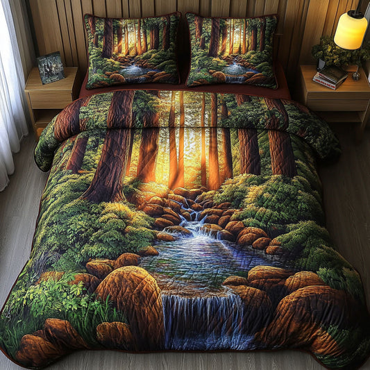 Whispering Waters 3-Piece Quilted Bedding Set NCU0NT5700
