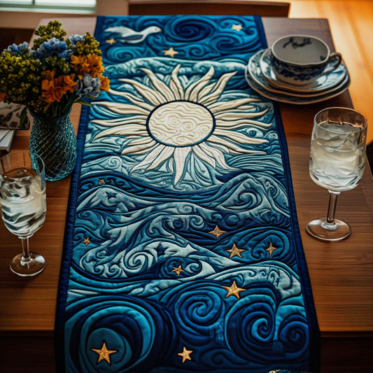 Whispering Waters Quilted Table Runner NCU0PT6557