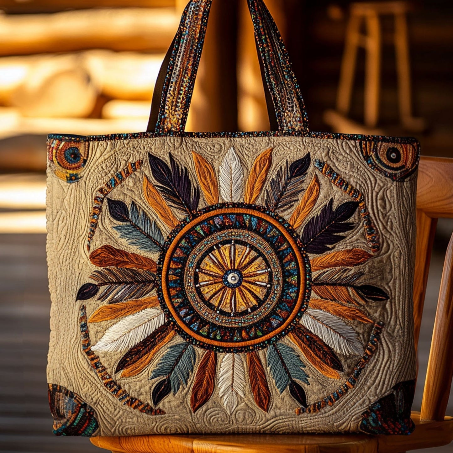 Whispering Wind Quilted Tote Bag NCU0PT8350