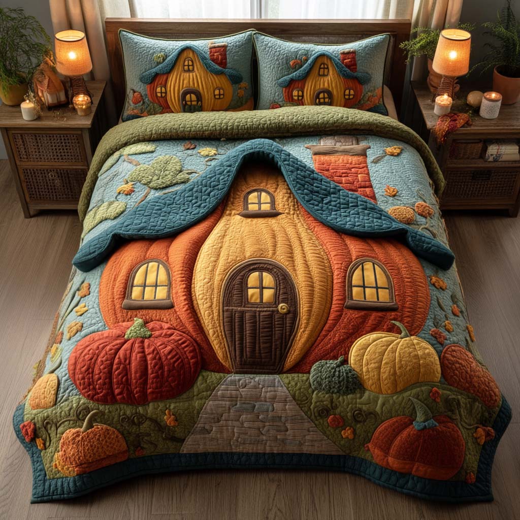 Whispering Windmill 3-Piece Quilted Bedding Set NCU0TD043
