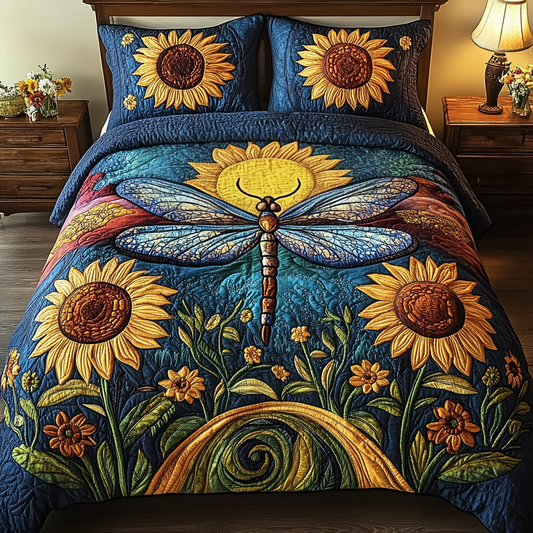 Whispering Winds 3-Piece Quilted Bedding Set NCU0VL1932