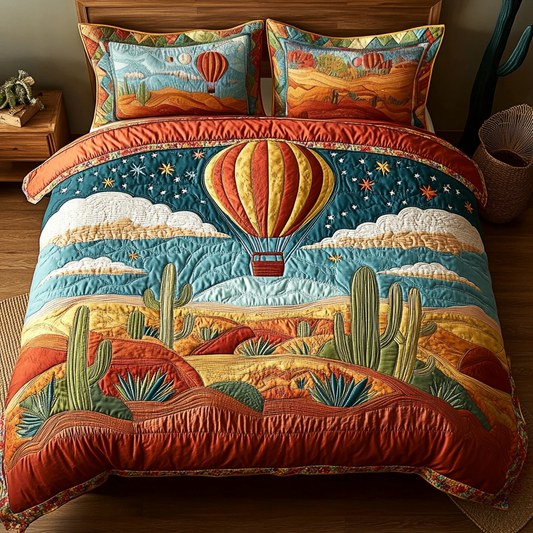 Whispering Winds 3-Piece Quilted Bedding Set NCU0VL2264