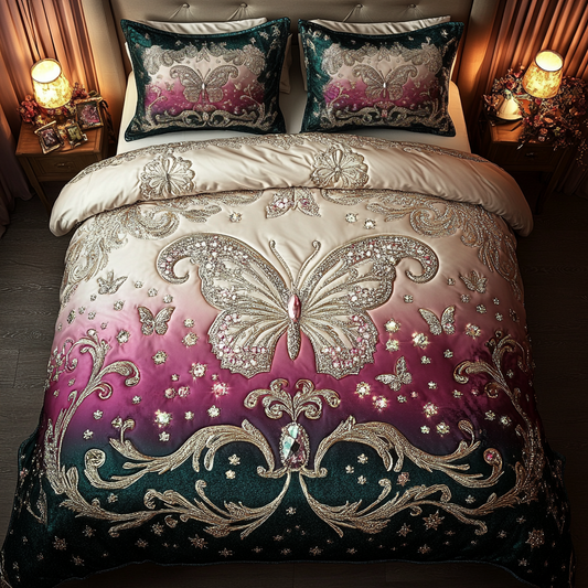 Whispering Wings 3-Piece Quilted Bedding Set NCU0DK3030