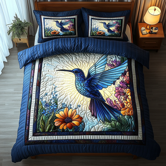 Whispering Wings 3-Piece Quilted Bedding Set NCU0DK4885