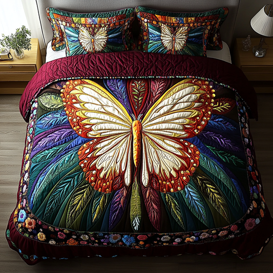 Whispering Wings 3-Piece Quilted Bedding Set NCU0DK5631