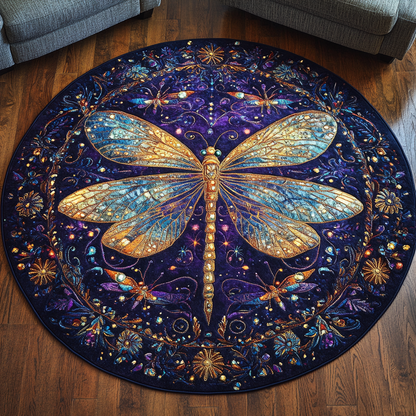 Whispering Wings Quilted Round Mat NCU0DK4919