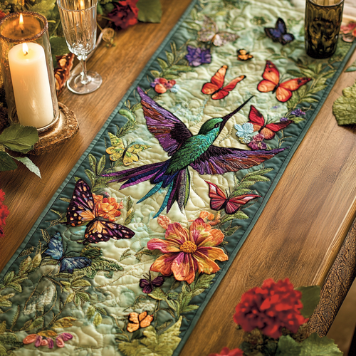 Whispering Wings Quilted Table Runner NCU0VH2320