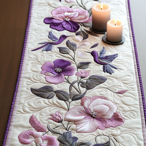 Whispering Wings Quilted Table Runner NCU0VH3166
