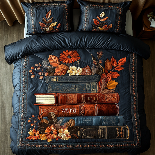 Whispering Words 3-Piece Quilted Bedding Set NCU0DK4788