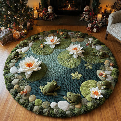 Whispers from the Pond Quilted Round Mat NCU0TH3876