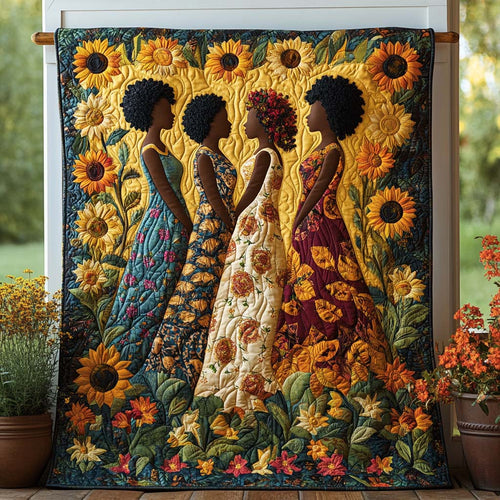 Black Women Quilted Blanket NCU0VT175