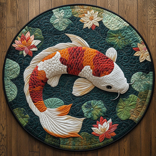 Whispers of Water Quilted Round Mat NCU0DV6863