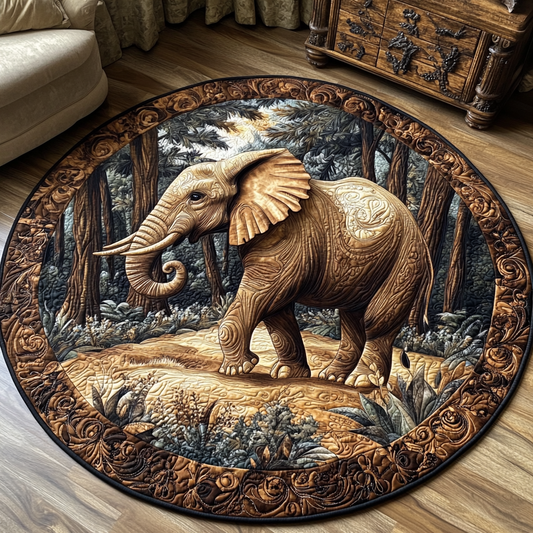 Whispers of the Wild Quilted Round Mat NCU0DV3575