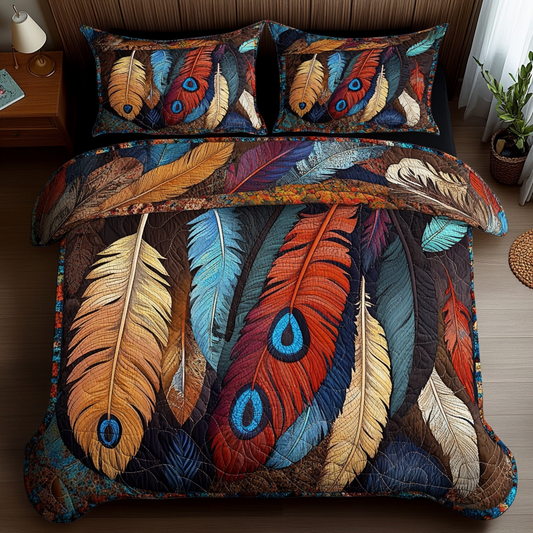 Whispers of the Wind 3-Piece Quilted Bedding Set NCU0DV4282