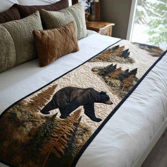 Whispers of the Woods Quilted Bed Runner NCU0PT8384