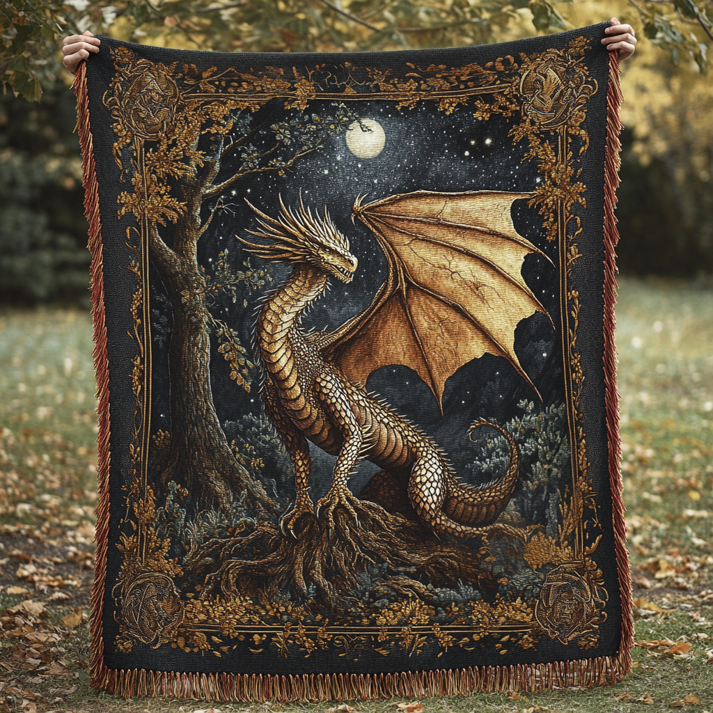 Whispers of the Wyrm Woven Sofa Blanket NCU0DV3933