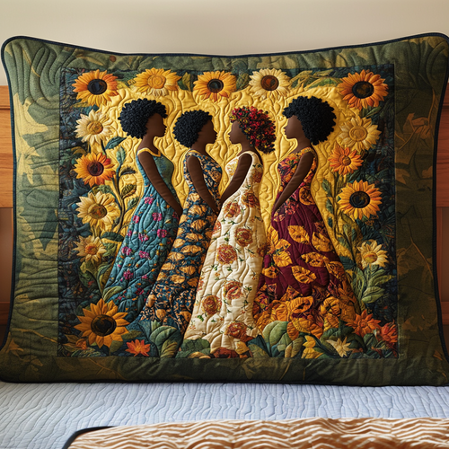 Whispers of Gold Quilted Bedding Pillow Case NCU0NT7692