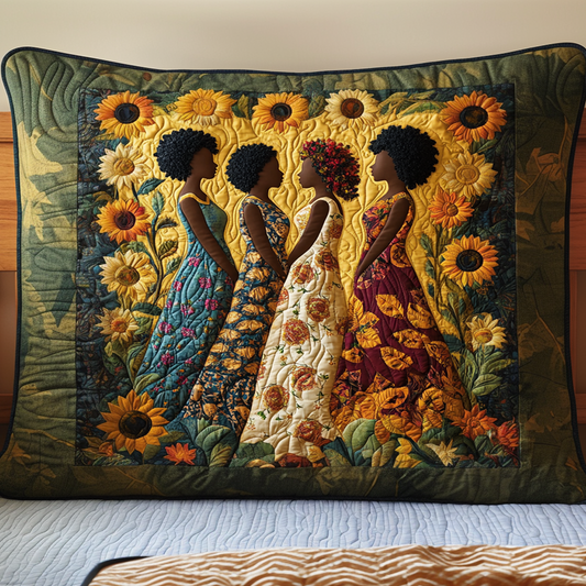 Whispers of Gold Quilted Bedding Pillow Case NCU0NT7692