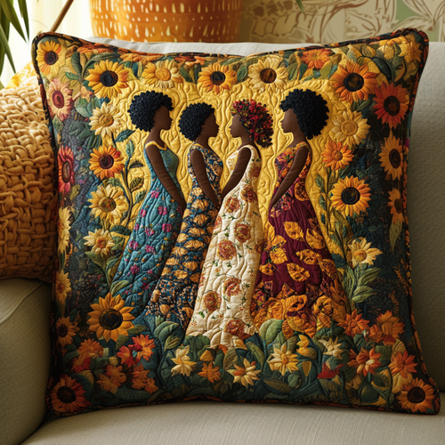 Whispers of Gold Quilted Pillow Case NCU0NT7693