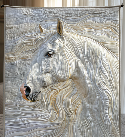 White Horse Quilted Blanket NCU0DV1607