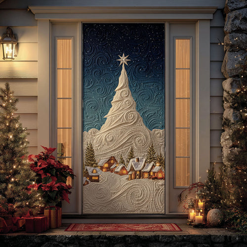 White Peak Village Quilted Door Cover NCU0PT10799