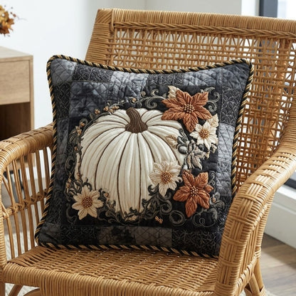 Midnight Pumpkin Bloom Quilted Pillow Case NCU0VL3650