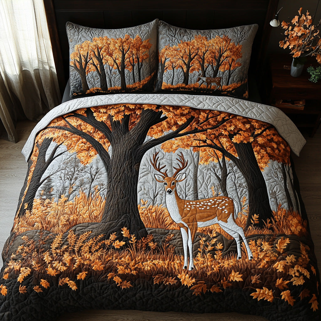 Whitetail Woods 3-Piece Quilted Bedding Set NCU0DV6939