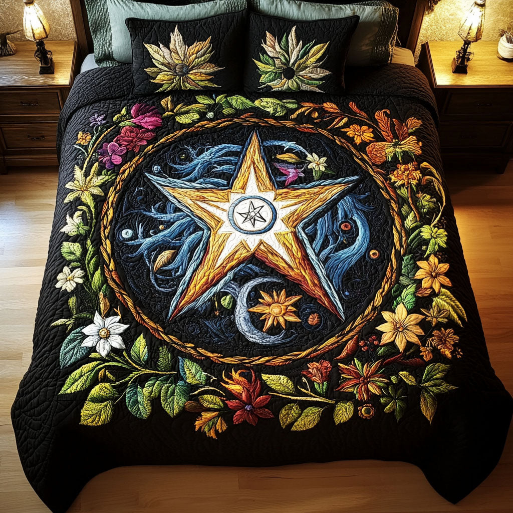 Wiccan Serenity 3-Piece Quilted Bedding Set NCU0PT3559