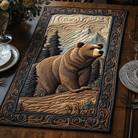 Wild Grizzly Quilted Table Runner NCU0DV3754