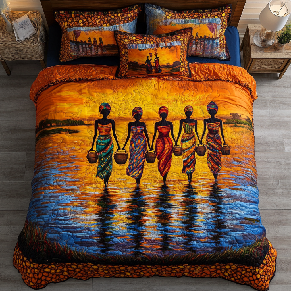Wild Africa 3-Piece Quilted Bedding Set NCU0DK7823