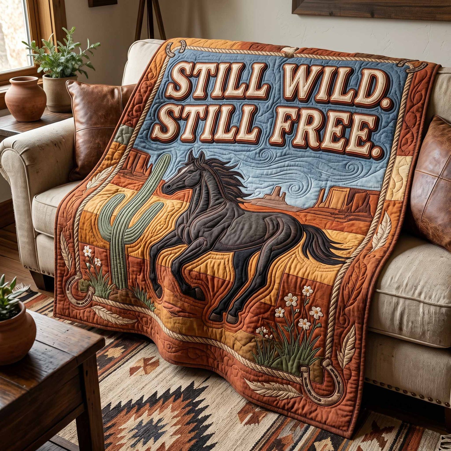 Wild And Free Quilted Blanket NCU0XD2892