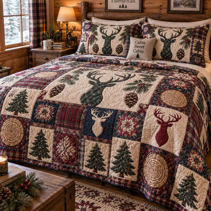 Wild Antler Horizon 3-Piece Quilted Bedding Set NCU0PT12212