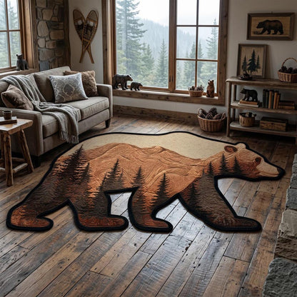 Wild Bear Custom Shape Area Rug NCU0DV9576