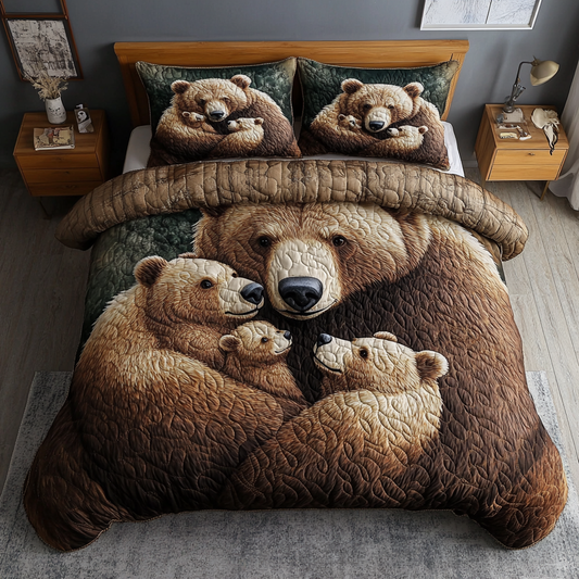 Wild Bear Quilted Bedding Set NCU0DK6429
