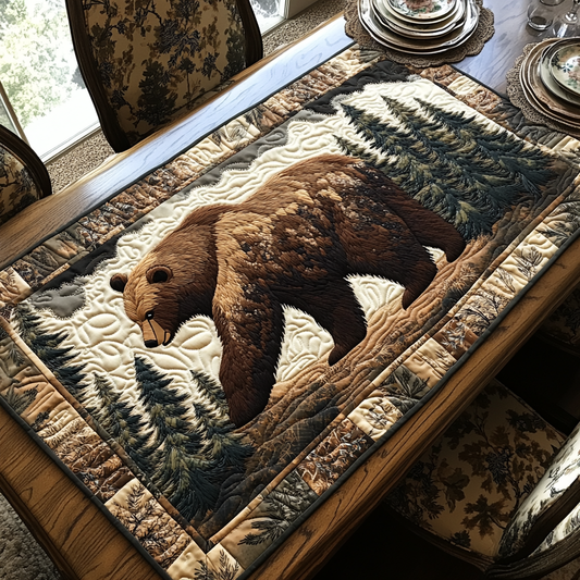 Wild Bear Quilted Table Runner NCU0DV5087