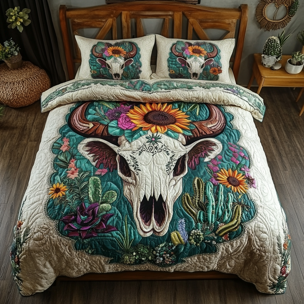 Wild Beauty 3-Piece Quilted Bedding Set NCU0VL1609