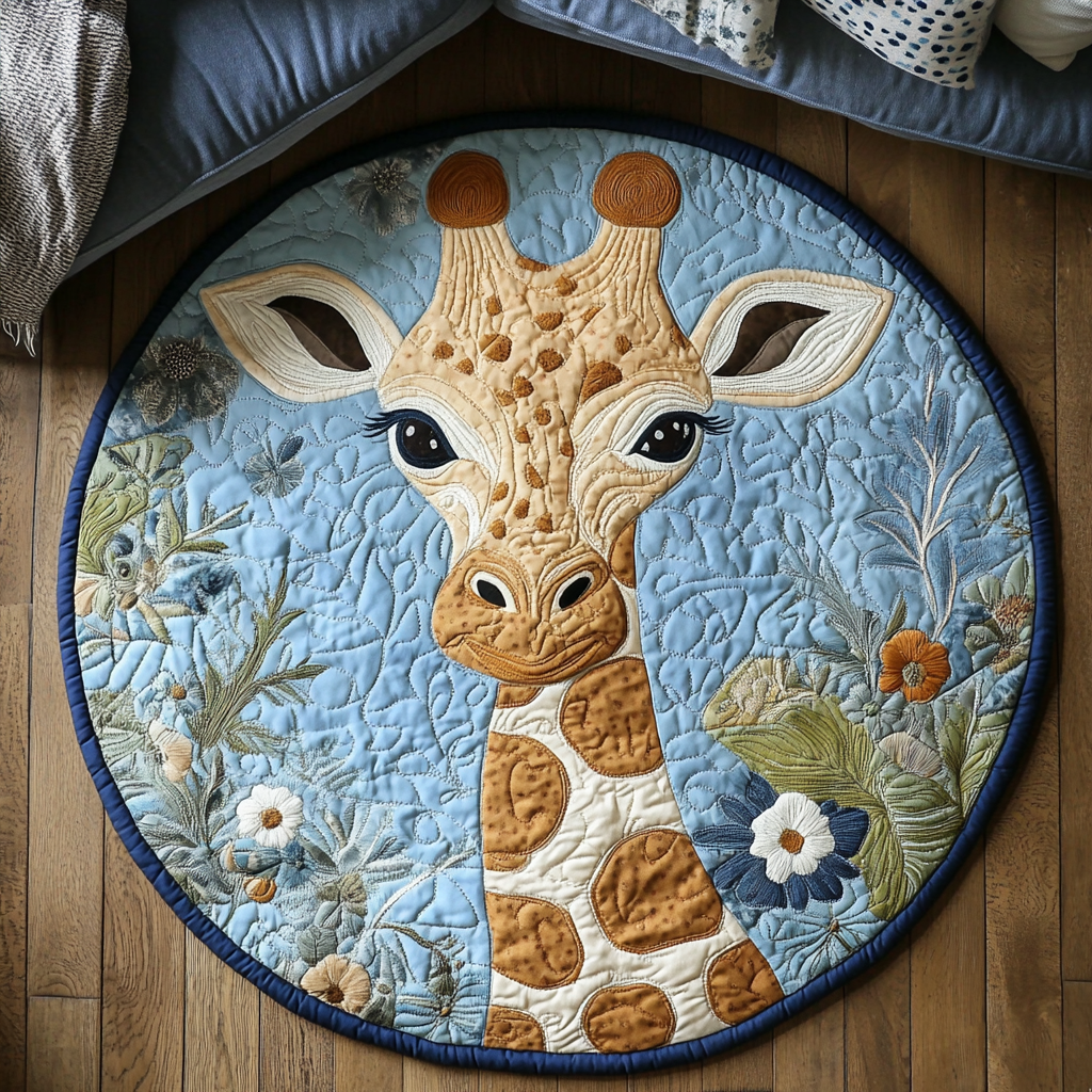 Wild Beauty Quilted Round Mat NCU0DK7024