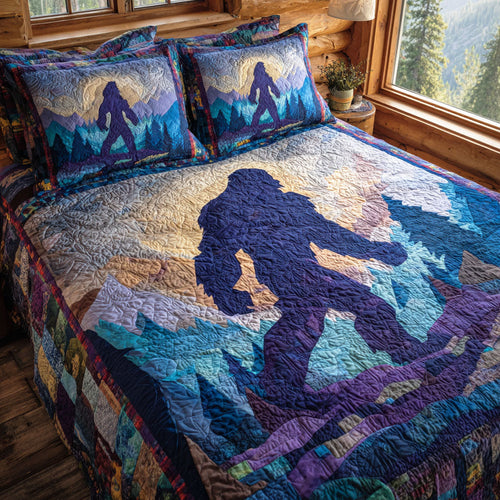 Wild Bigfoot 3-Piece Quilted Bedding Set NCU0TD2456