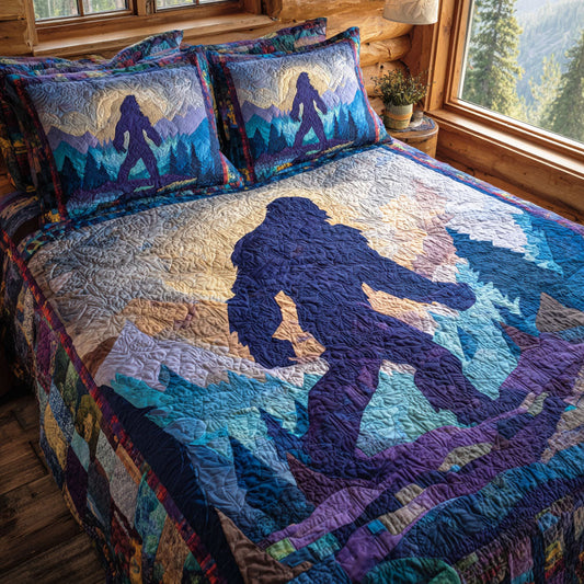 Wild Bigfoot 3-Piece Quilted Bedding Set NCU0TD2456