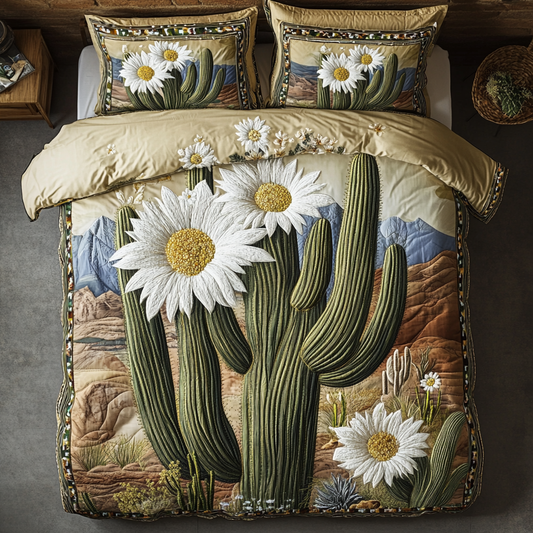 Wild Bloom 3-Piece Quilted Bedding Set NCU0DK6621