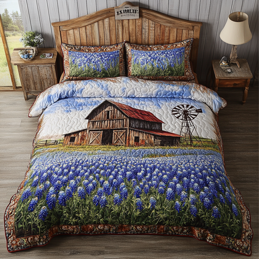 Wild Bloom 3-Piece Quilted Bedding Set NCU0DK7107