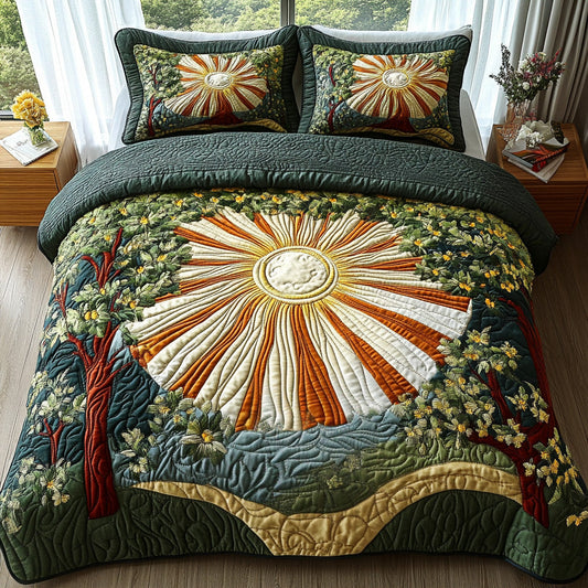 Wild Bloom 3-Piece Quilted Bedding Set NCU0DV7514