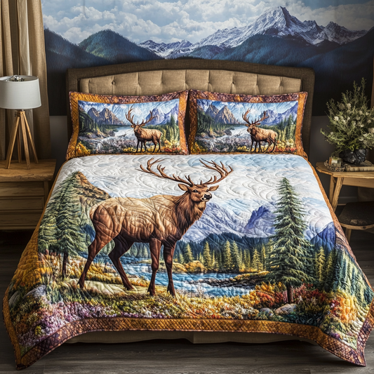 Wild Bloom 3-Piece Quilted Bedding Set NCU0VL2456