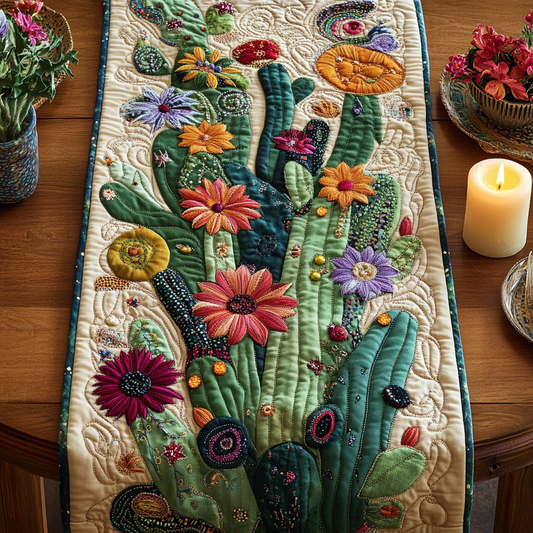 Wild Bloom Quilted Table Runner NCU0VH3770