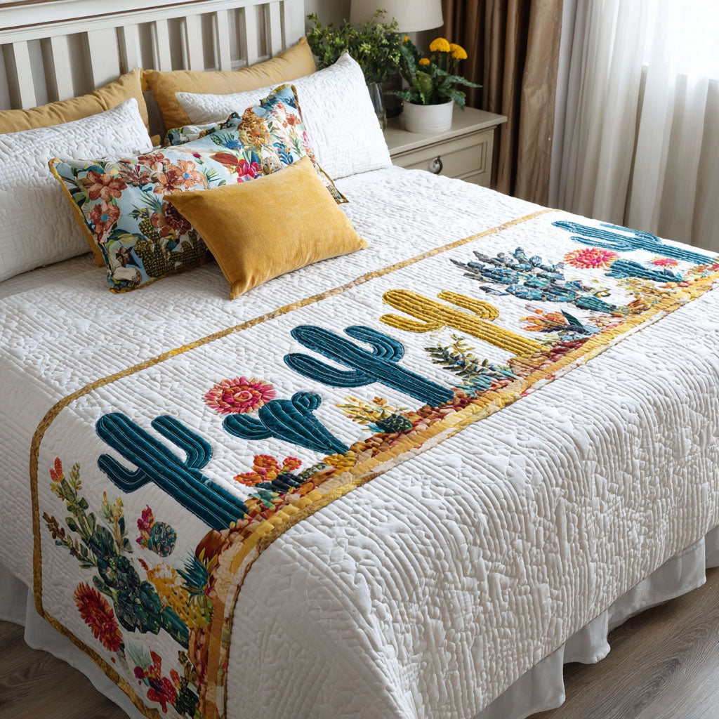 Wild Bloom West Quilted Bed Runner NCU0PT8609