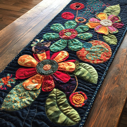 Wild Blossom Quilted Table Runner NCU0PT7252