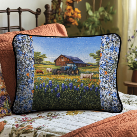 Wild Bluebonnet Quilted Bedding Pillow Case NCU0DK6988