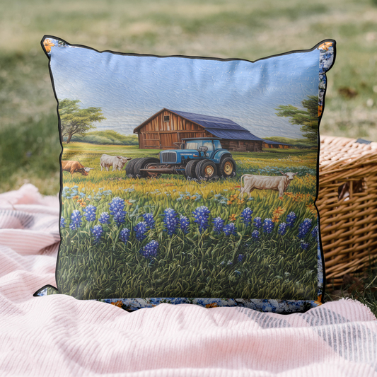Wild Bluebonnet Quilted Pillow Case NCU0DK6985