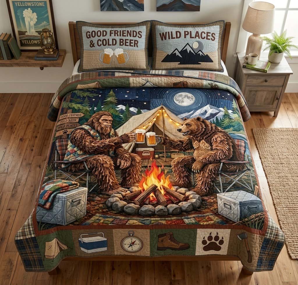 Wild Camp Crew 3-Piece Quilted Bedding Set NCU0QD020